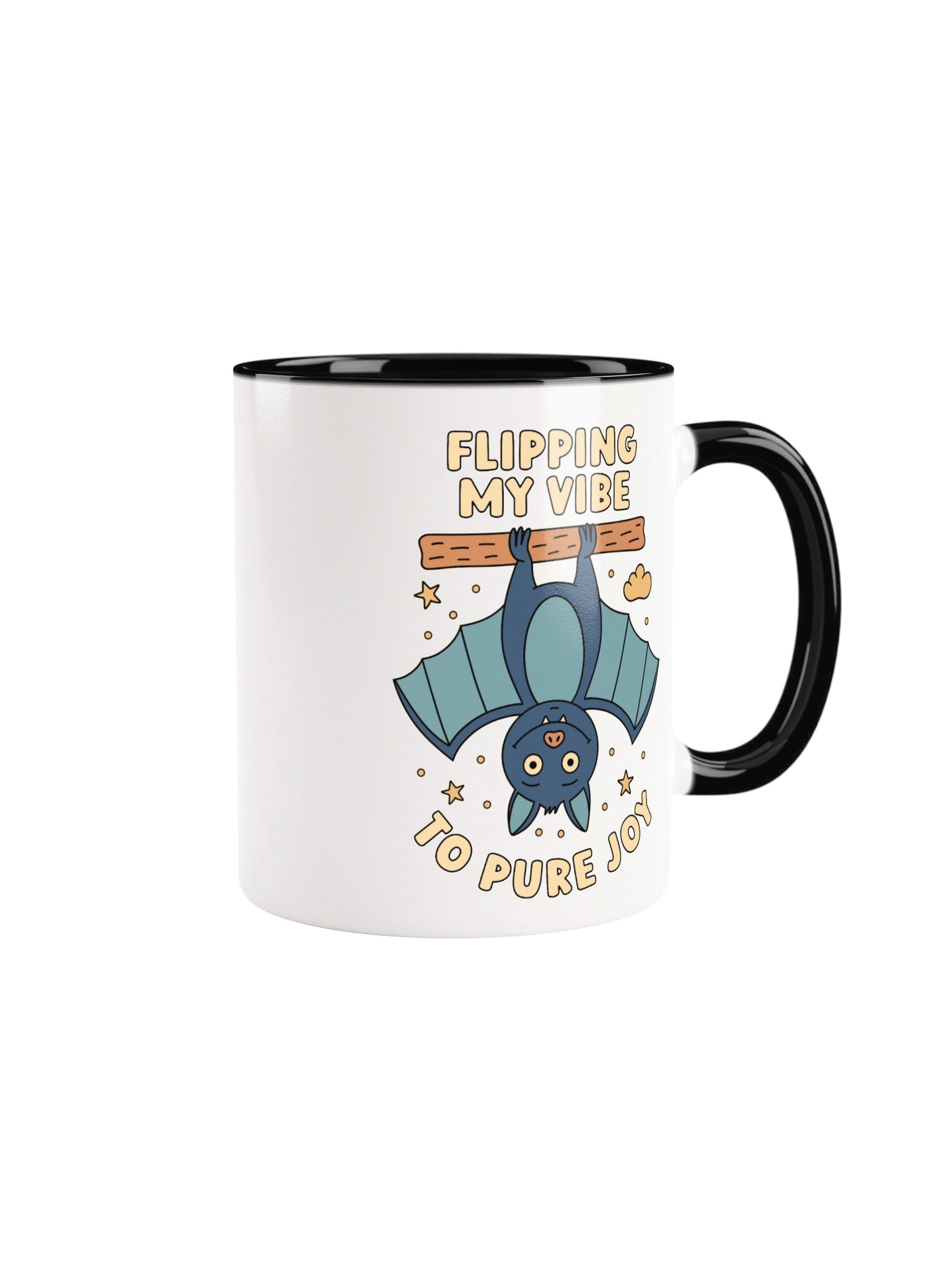 Flipping My Vibe to Pure Joy Cute Silly Funny Bat Mug product image (2)