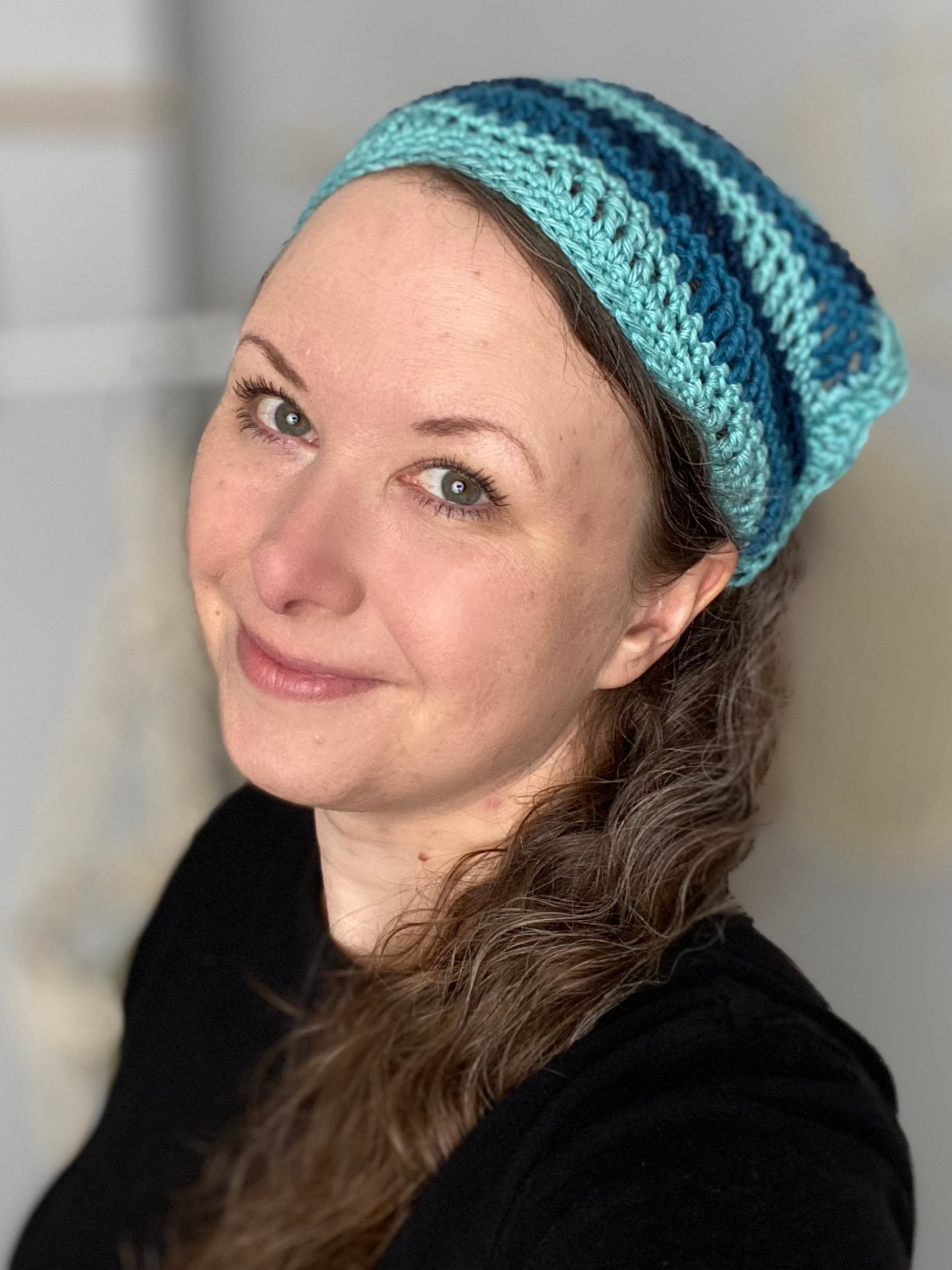 Crochet Bandana Scarf Pattern | Makin' Waves Triangle Kerchief (Digital PDF Pattern) product image (1)