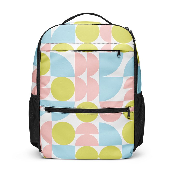 Pastel Geometry All-Over Backpack product image (1)