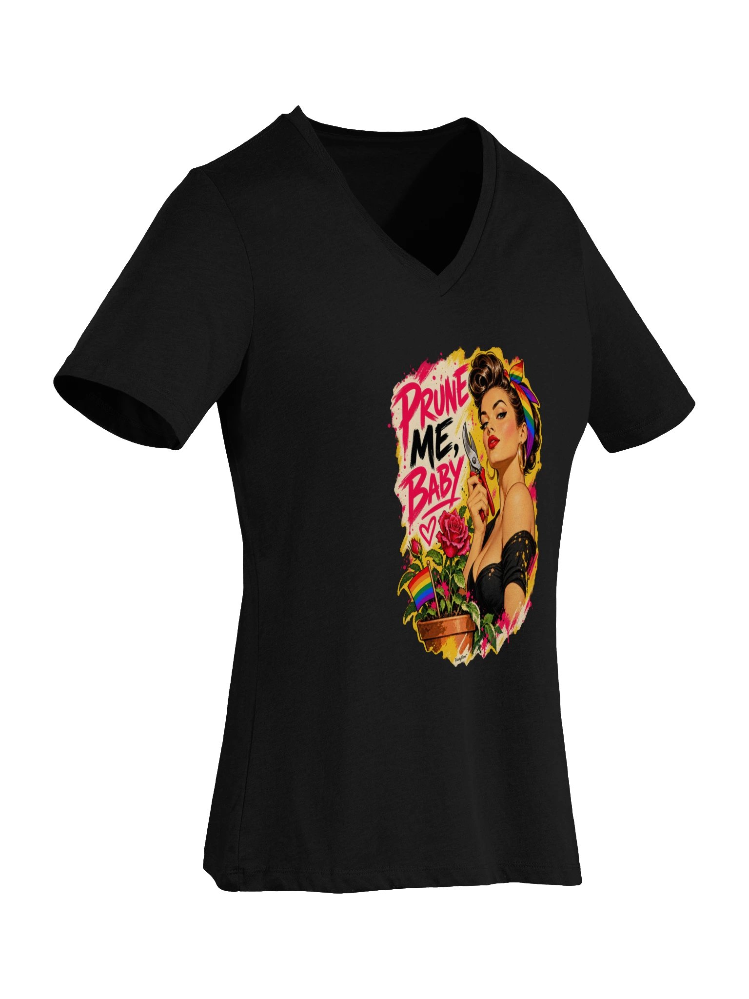 Prune Me, Baby Pin-Up Pride V-Neck Tee product image (65)