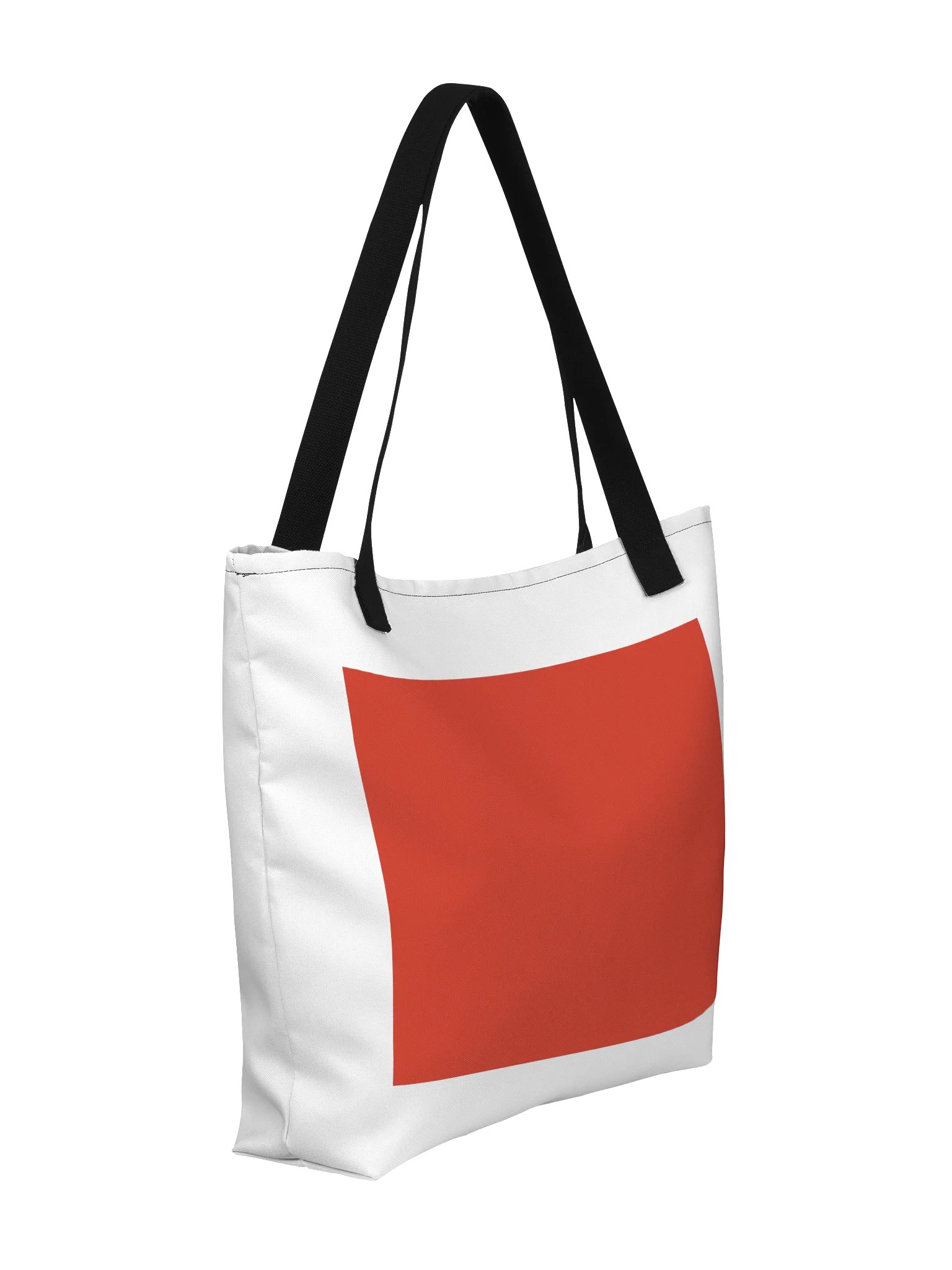 Red word tote - white product image (3)