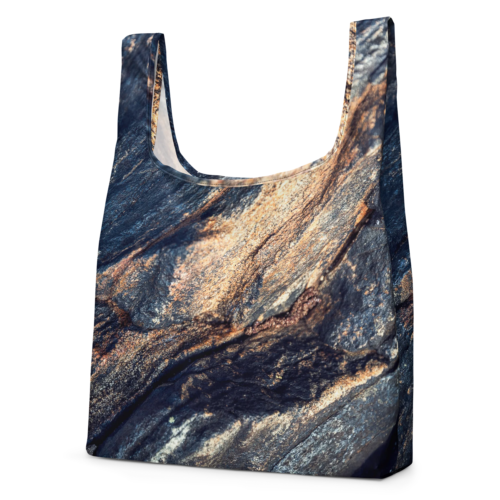 Obsidian Vein All-Over Print Dark Mineral Everyday Shopping Bag product image (2)