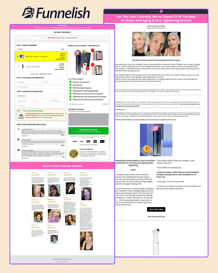 Trending Beauty Funnel | Funnelish Template product image (1)