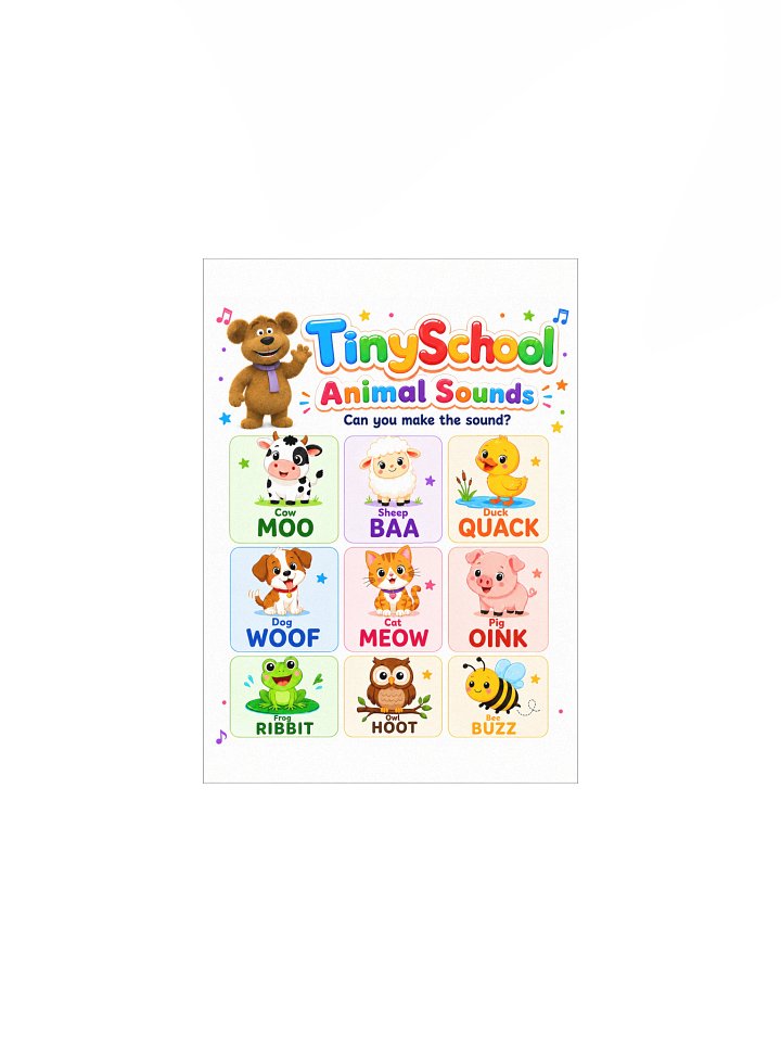 TinySchool Animal Sounds Poster — Sing & Learn product image (2)