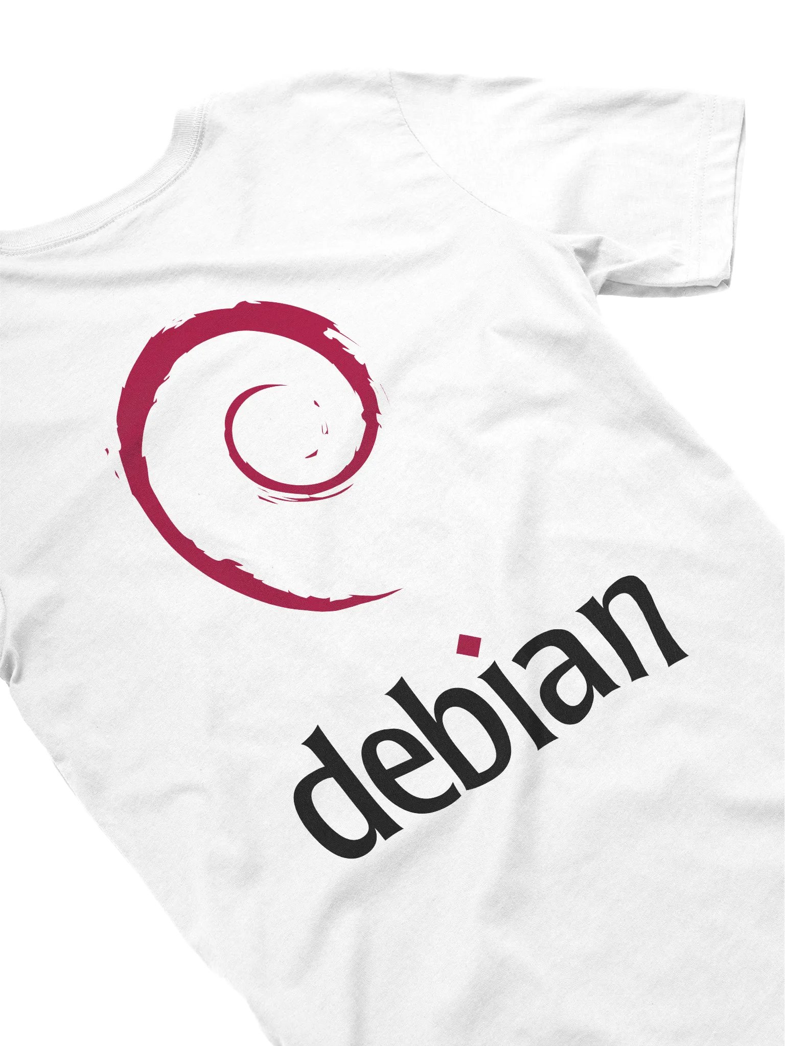 T-Shirt with Debian Swirl (White Version) product image (2)