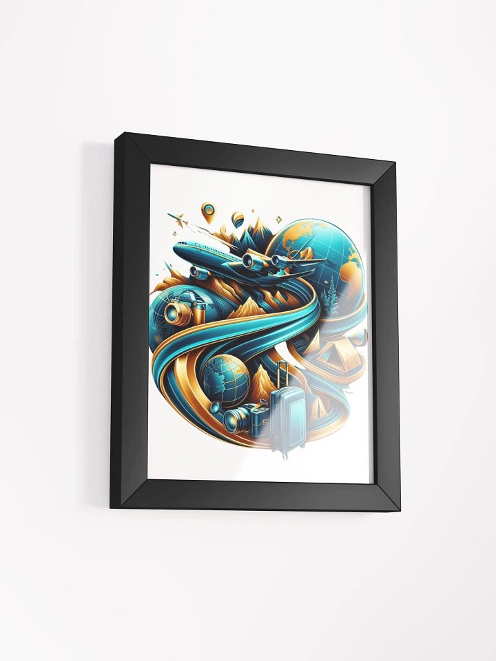 Framed High-Quality Matte Poster (in) | AI Design travel icons product image (6)
