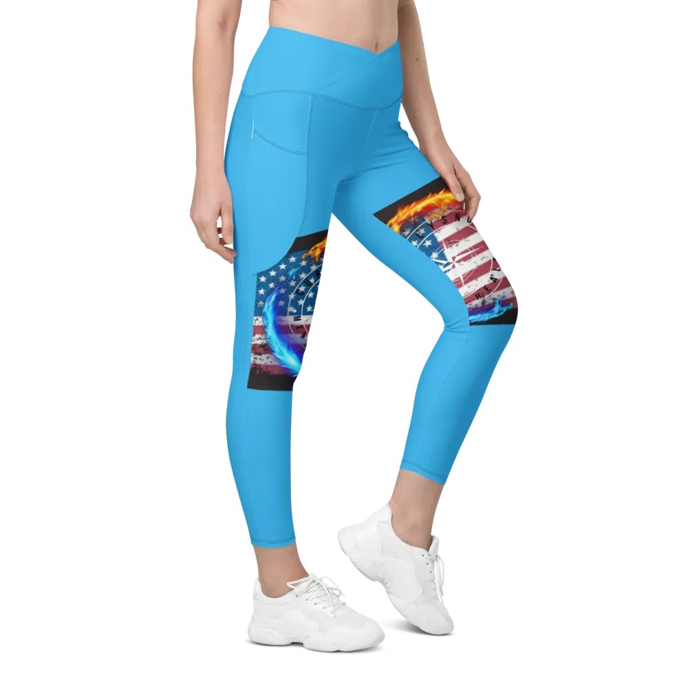 Leggings w pockets deep sky blue product image (4)