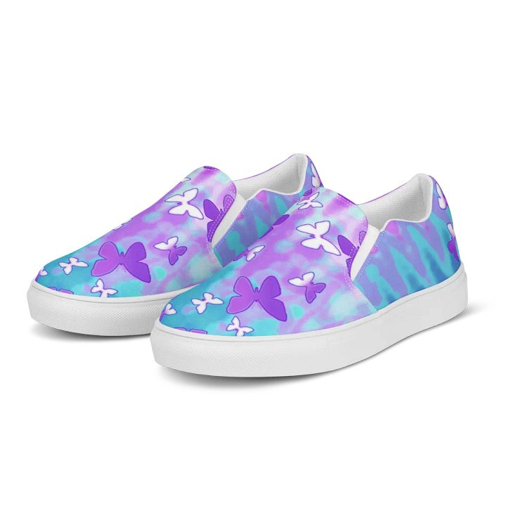 butterfly shimmer slip on canvas shoes (womens) product image (2)