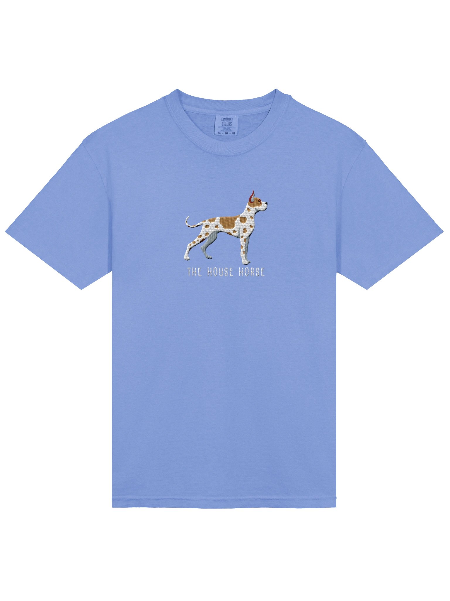 The House Horse T-Shirt(Embroidered) of a Great Dane(Fawn Harlequin, Cropped Ears) product image (6)