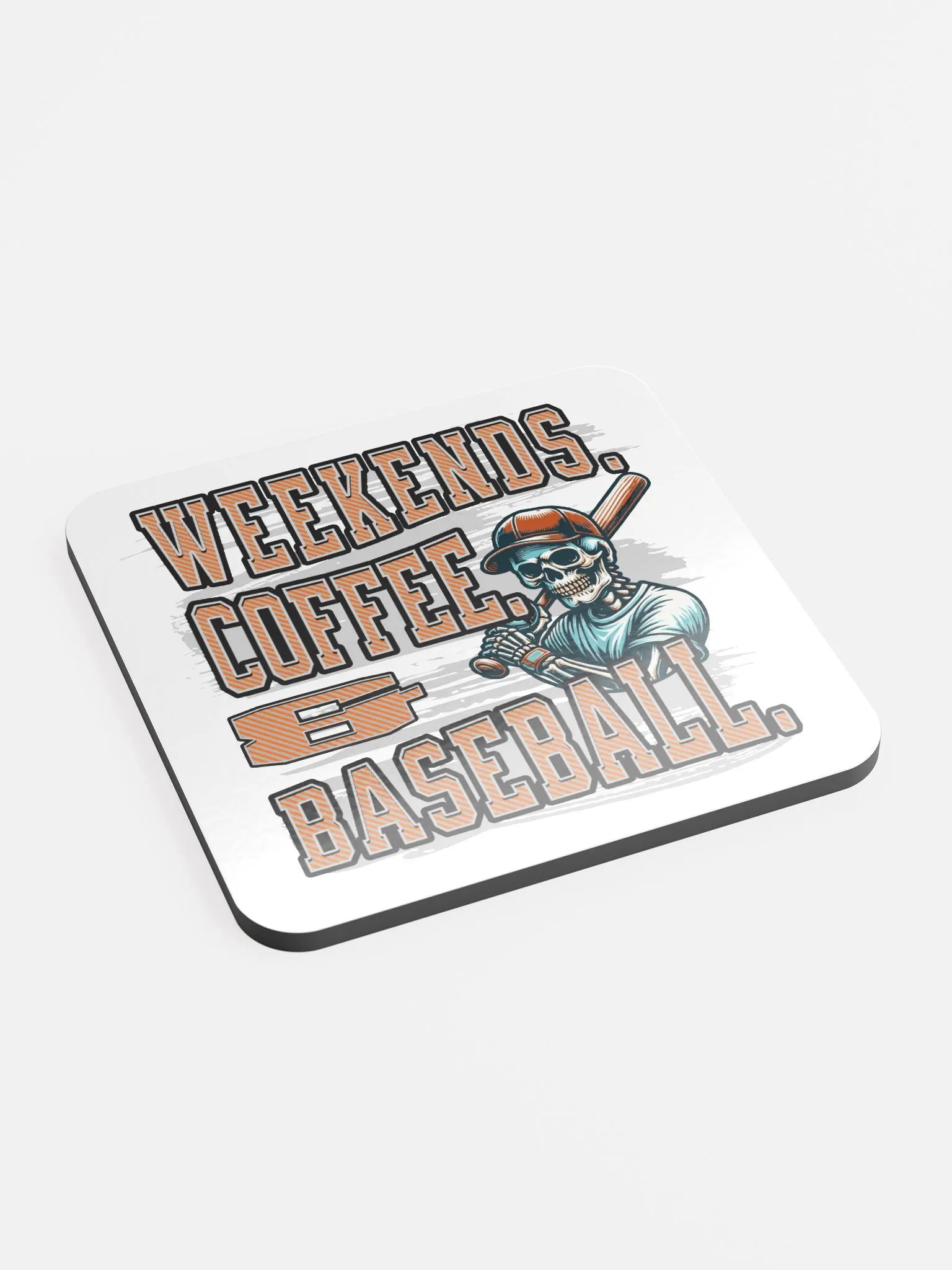 Weekends Coffee And Baseball Skeleton Coaster Set product image (2)