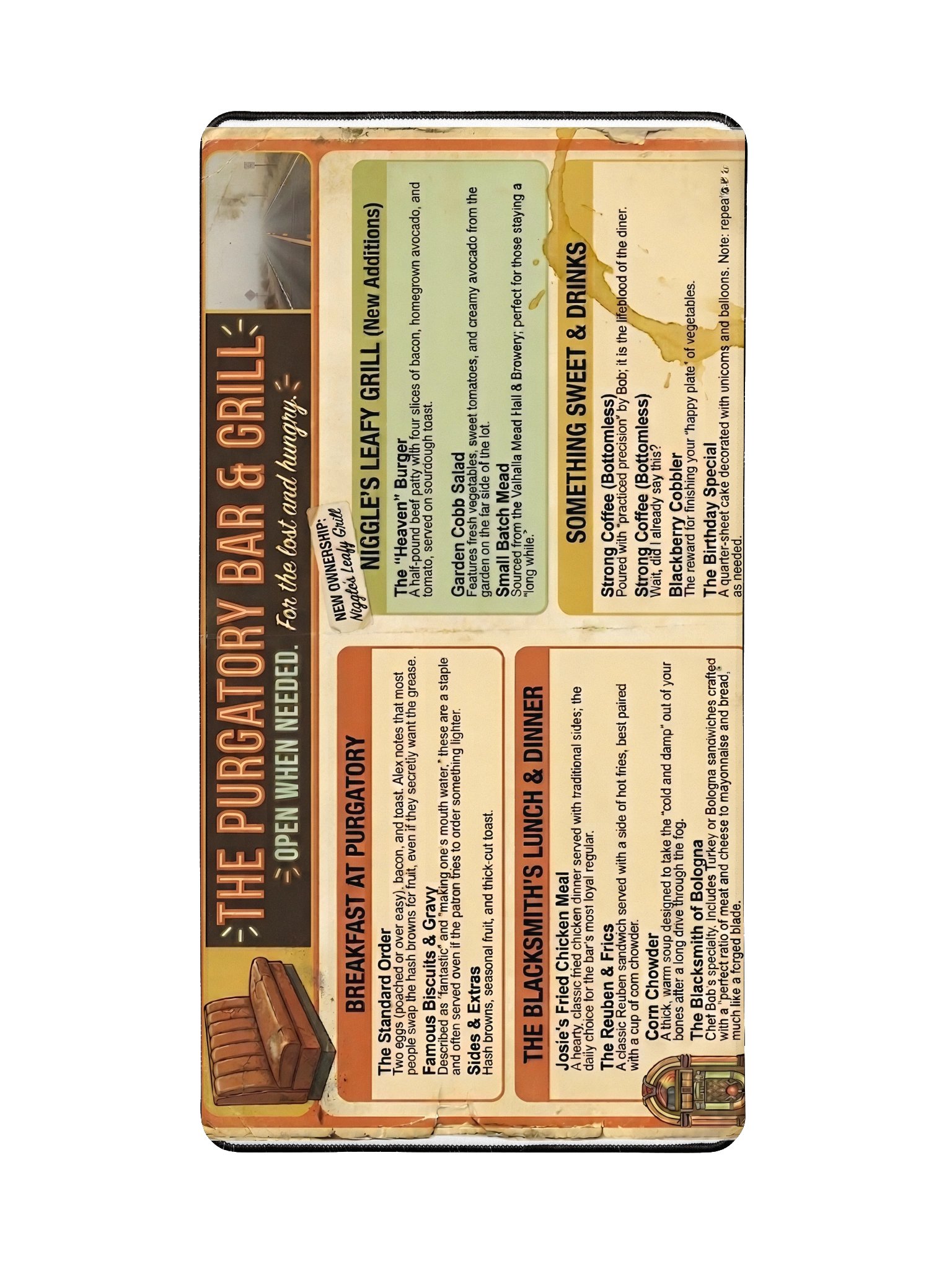Purgatory Menu Desk Mat product image (2)