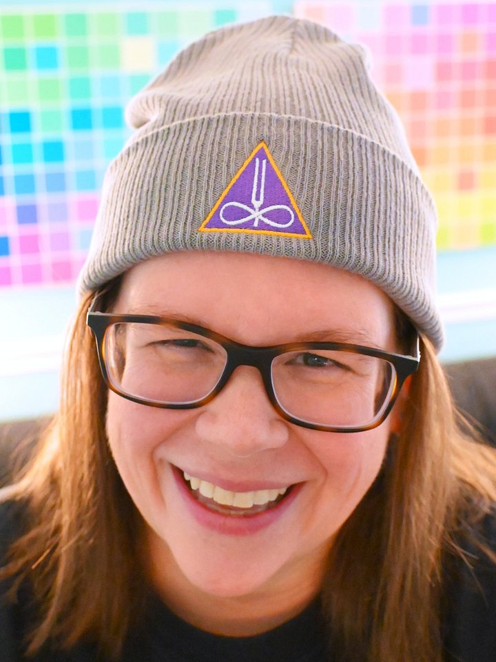 Thinkroot Energy Triangle Organic Beanie Hat (Embroidered) product image (2)