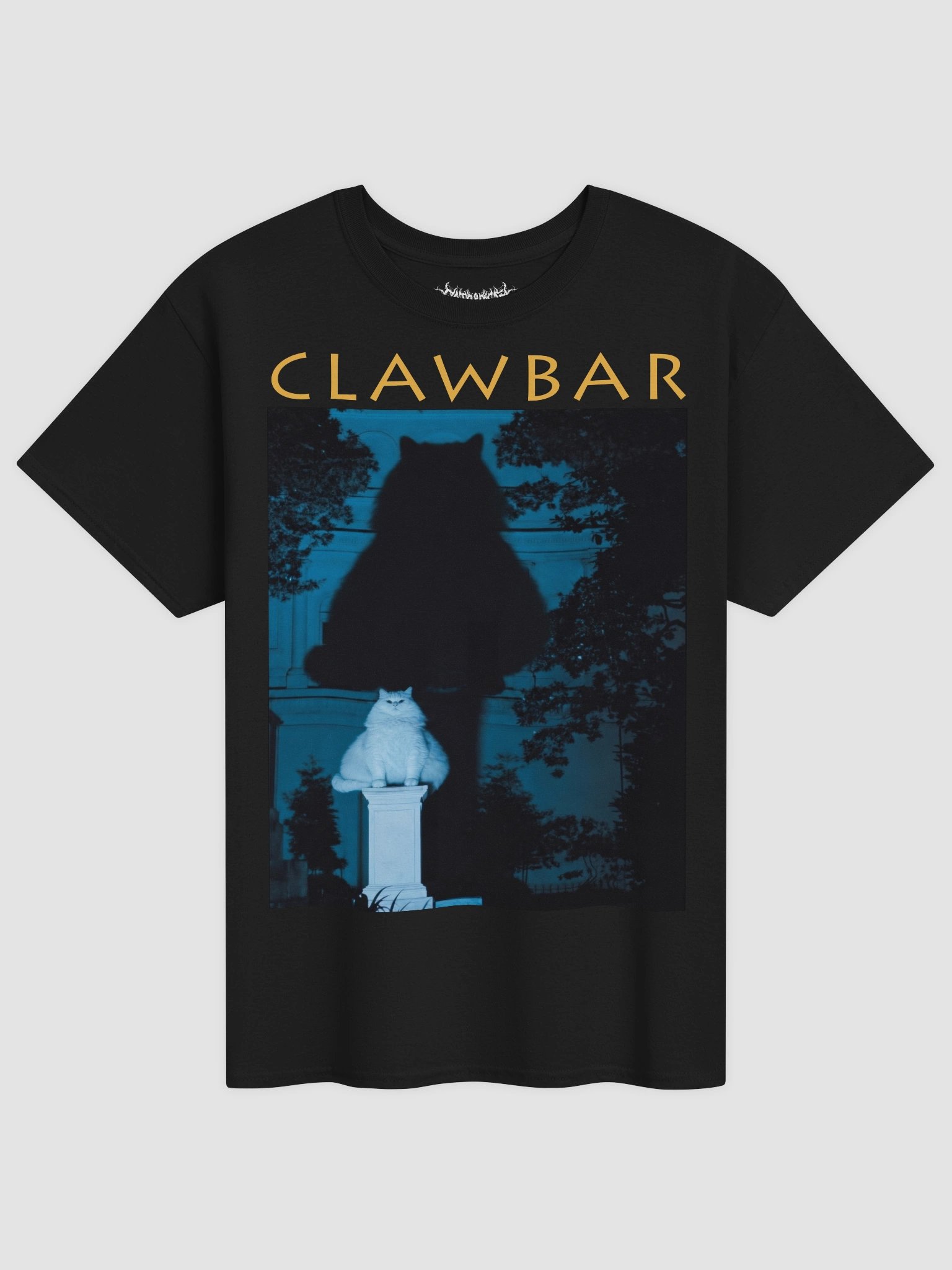 CLAWBAR FELINE EXCESS TEE — CROWBAR PARODY MERCH product image (1)