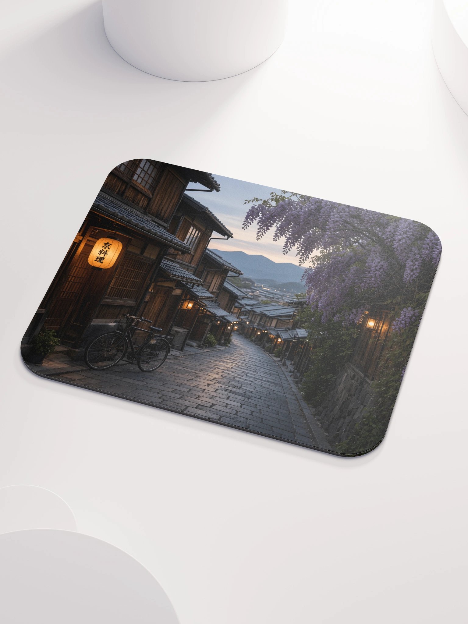 Traditional Japanese Street Wisteria Evening Classic Mouse Pad product image (3)