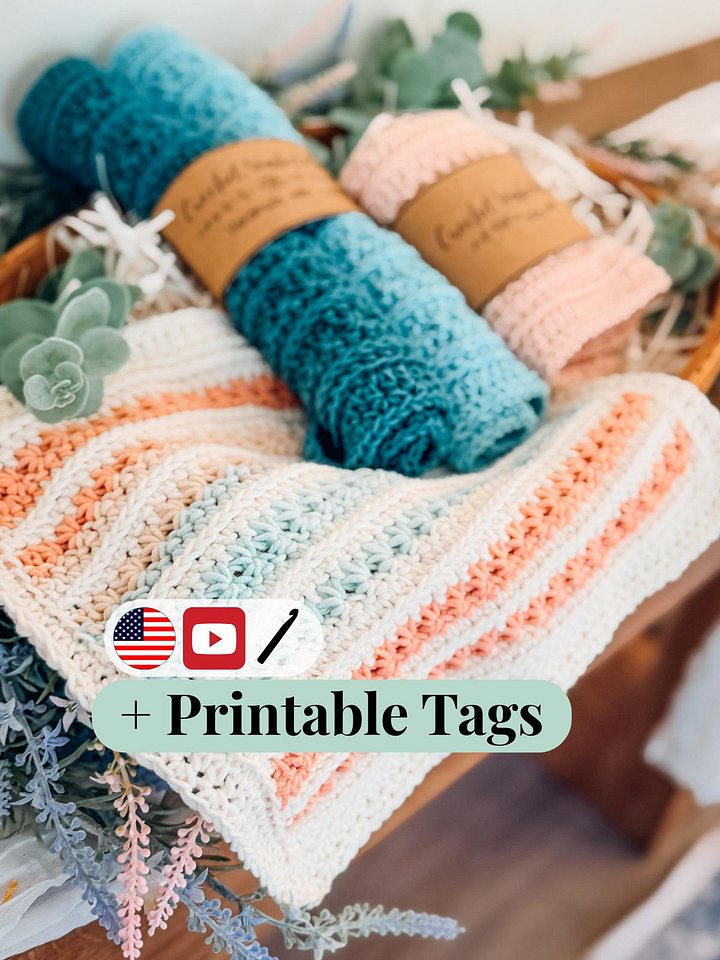 Petal Loop Stitch Crochet Washcloth product image (1)