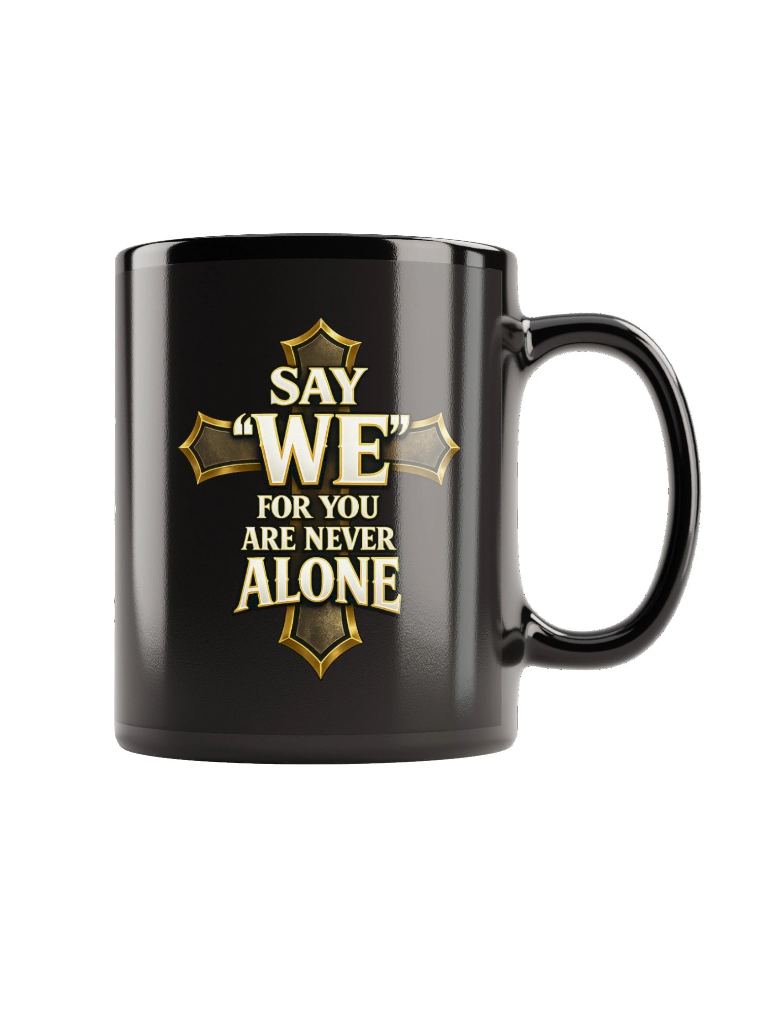 Never Alone Black Mug product image (2)
