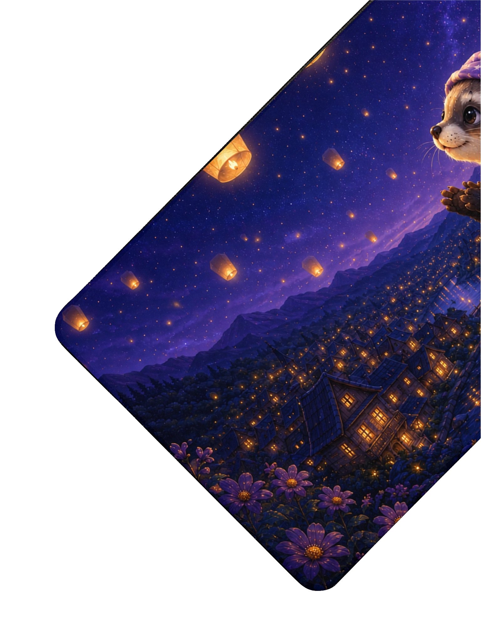 Moonlit Dreams Lantern Wishes Desk Mat | BabyEbonWorld product image (3)