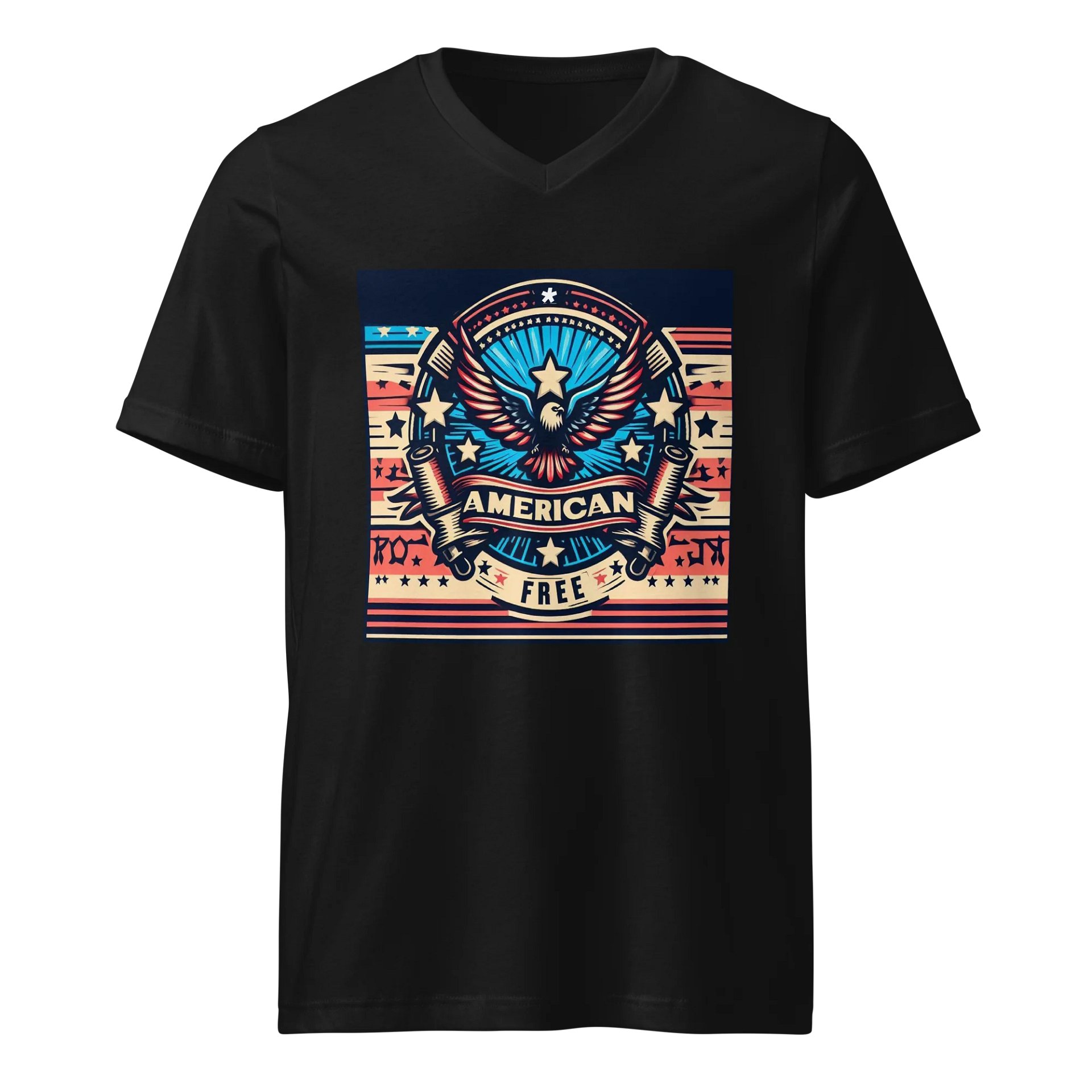 Patriotic Eagle Emblem V-Neck Tee product image (1)