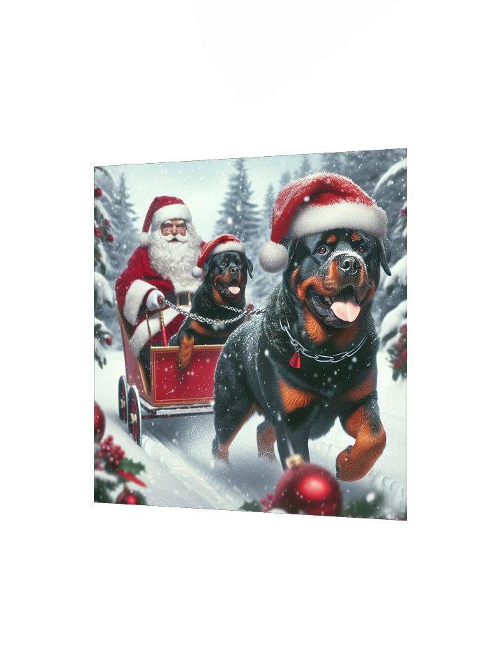 Festive Rottweiler Sleigh Ride Poster product image (7)