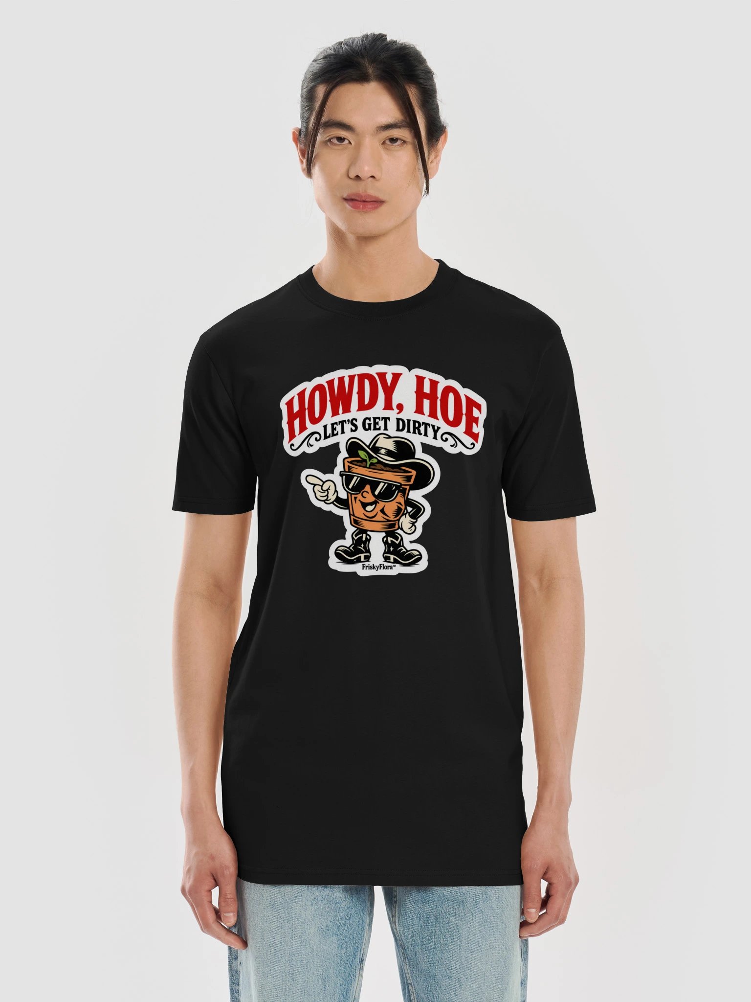 Howdy, Hoe Cowboy Pot Premium Tee product image (1)