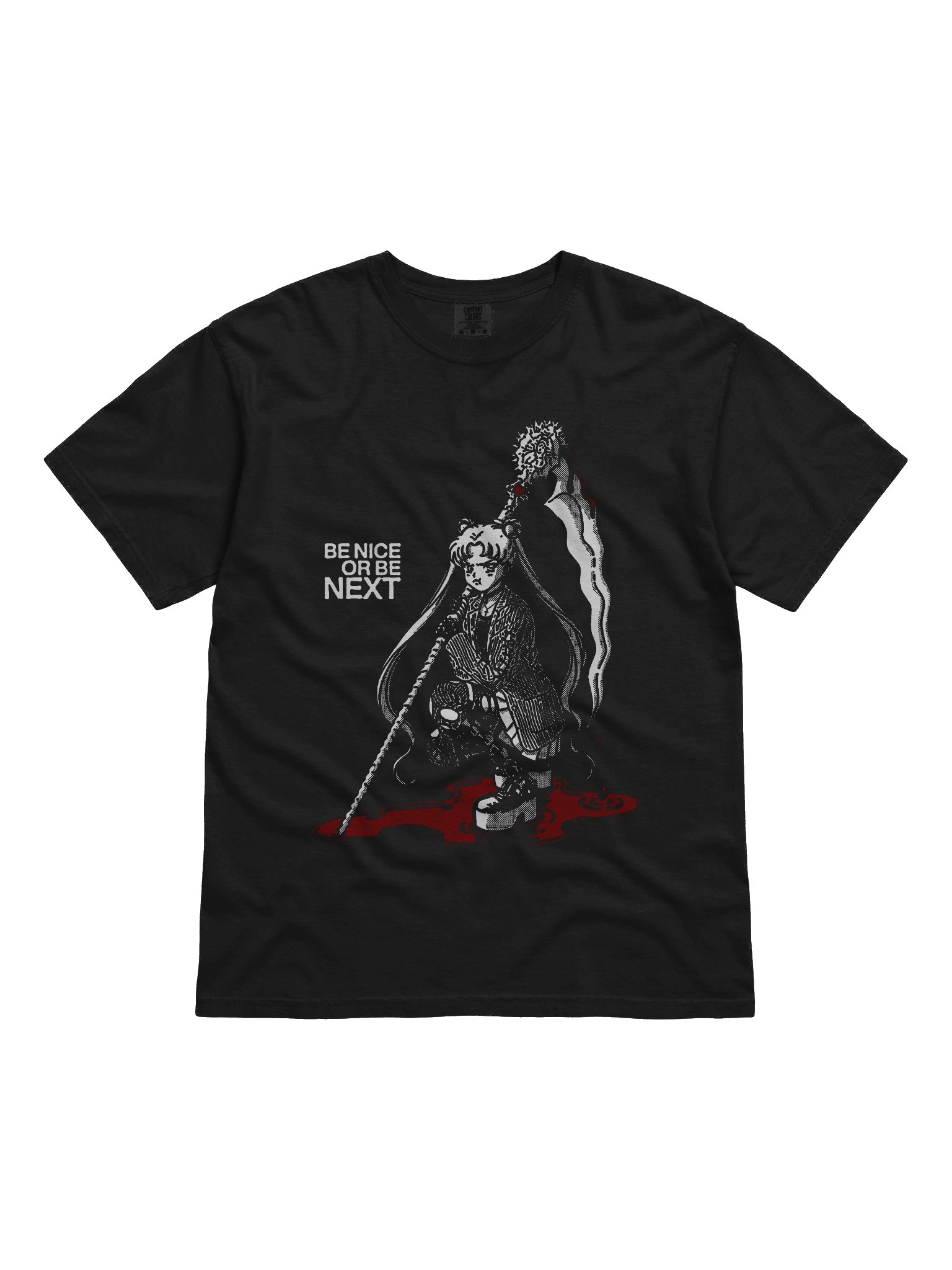 BE NICE OR BE NEXT ! T-shirt. black vers product image (2)