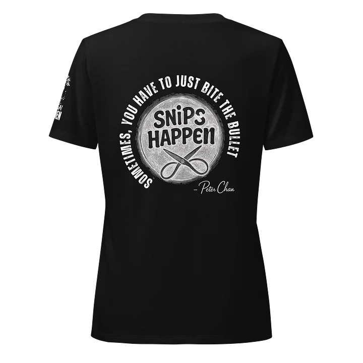"Snips Happen" Relaxed V-Neck Tee product image (1)