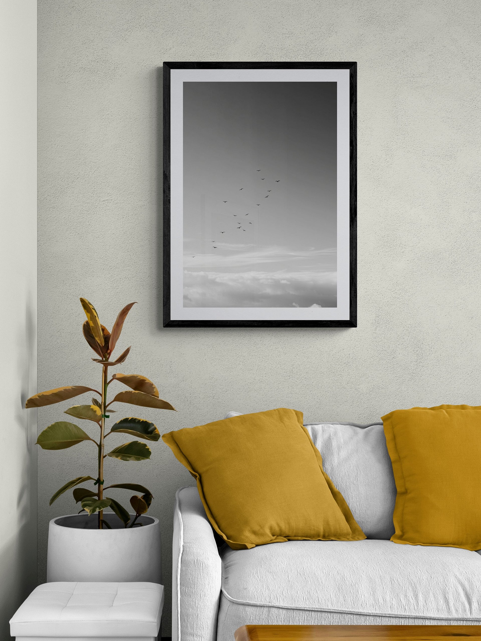 A Flock of Birds in Grayscale product image (1)