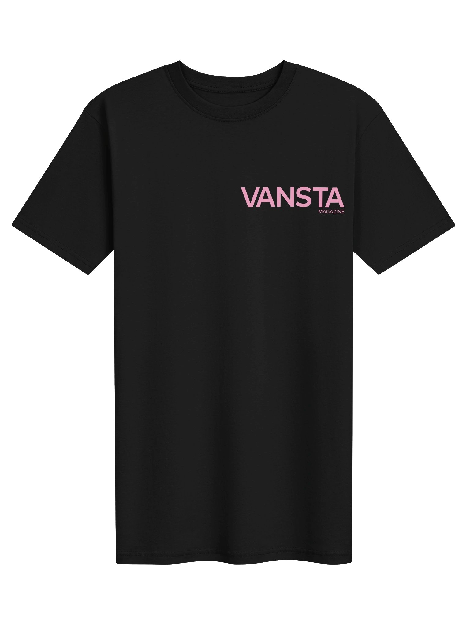 VANSTA Heavyweight Tee · Black w/ Pink Logo product image (1)