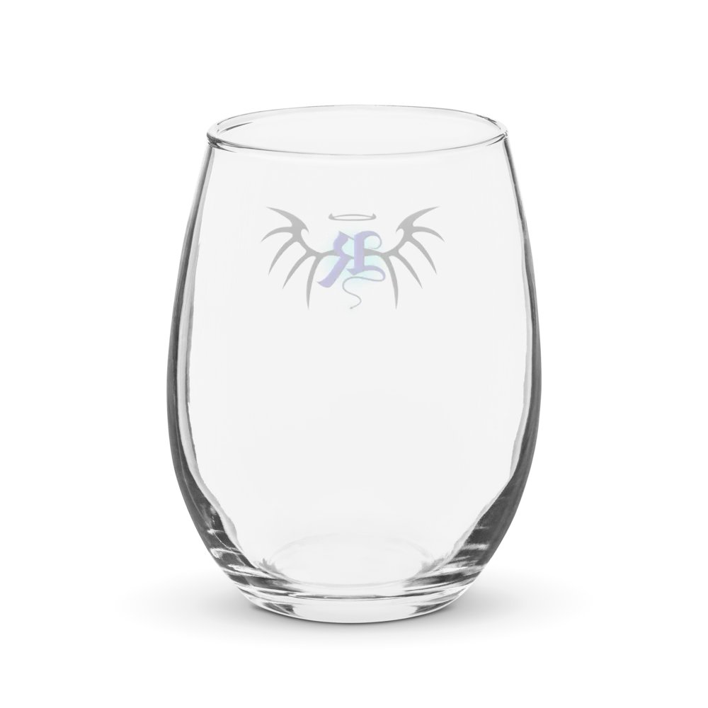 RafaZafar Logo Stemless Wineglass (blue aura) product image (2)