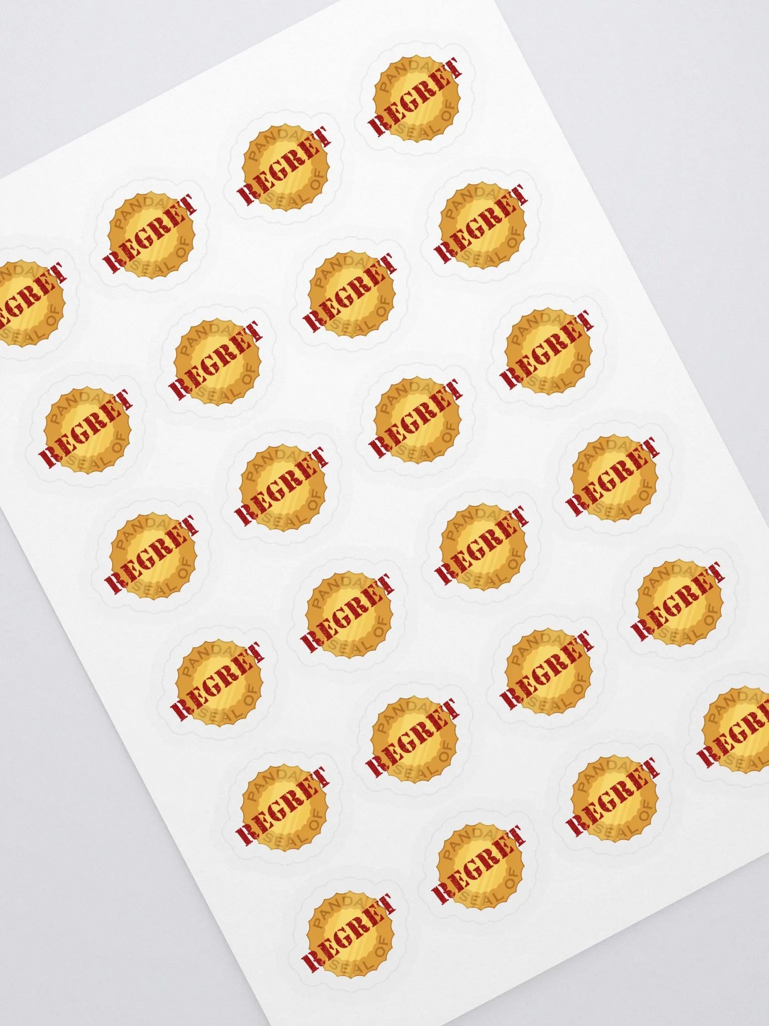 Panda Seal of Regret Sticker Sheet product image (1)