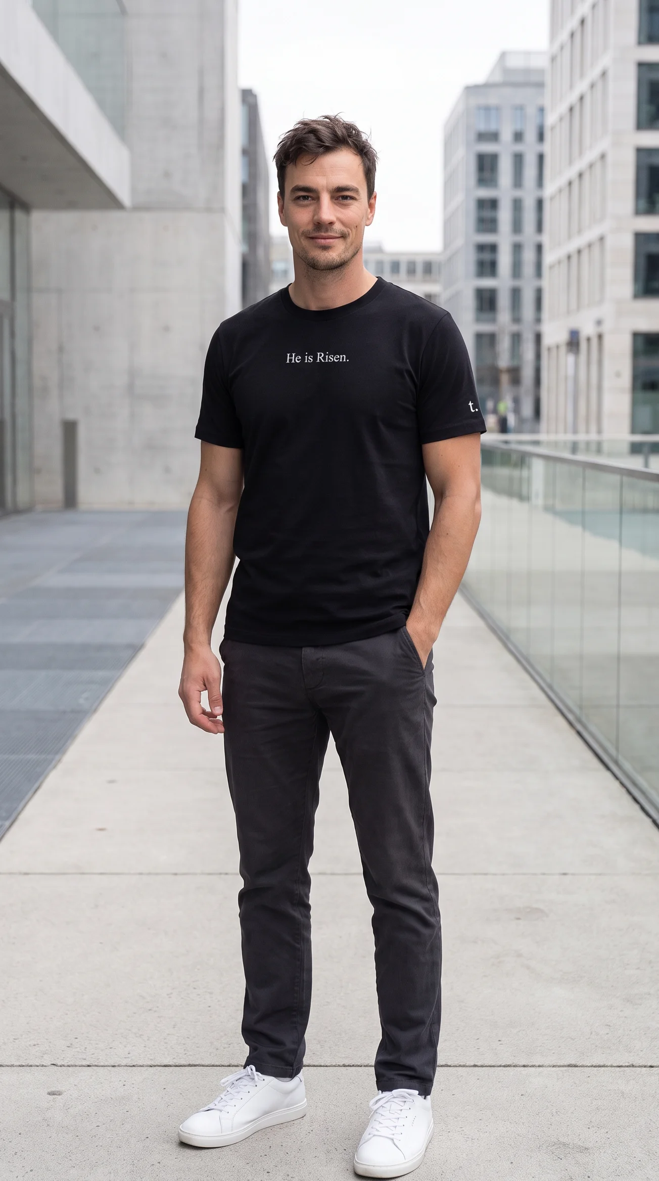 T-Shirt He is Risen - White product image (2)