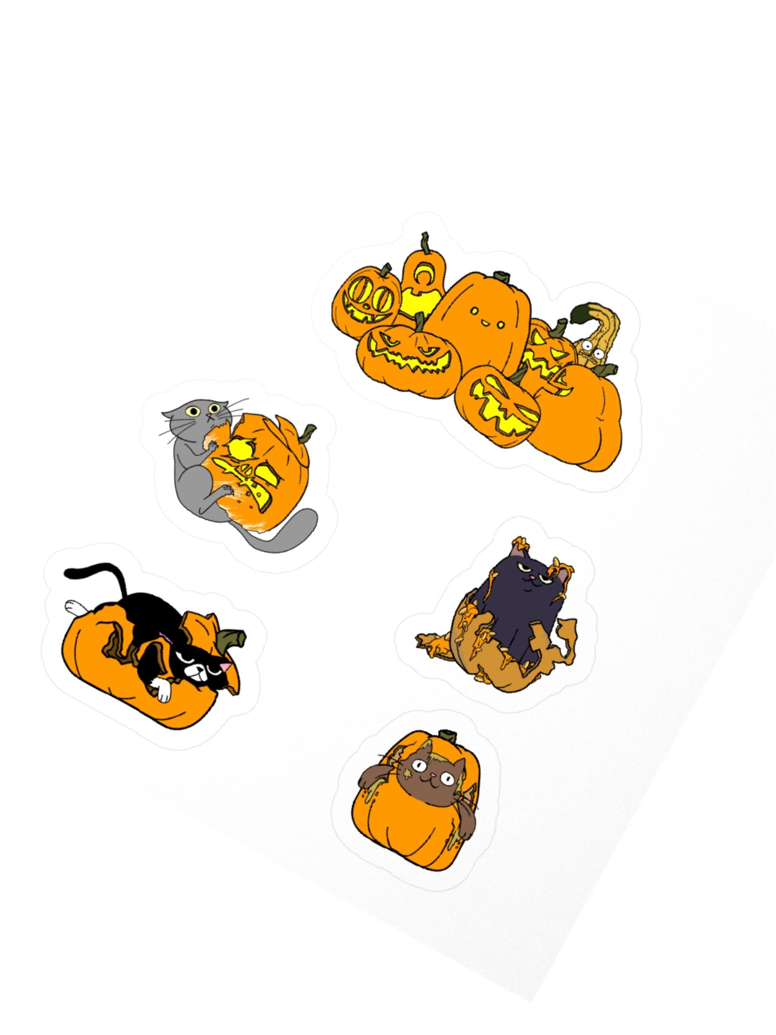 Pumpkin Party - Cat Sticker Pack product image (6)