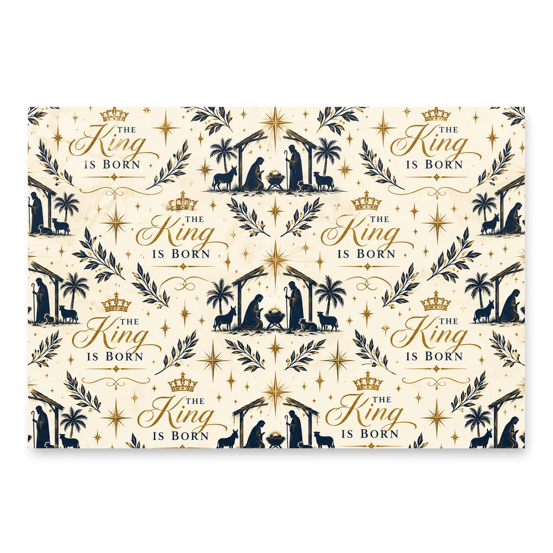 Elegant Nativity Christmas Wrapping Paper Collection | Christian Christmas Gift Wrap | Vintage Holy Night & Bethlehem Designs product image (4)