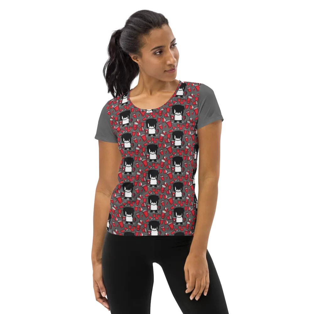 Cartoon Character All-Over Print Athletic Tee product image (1)