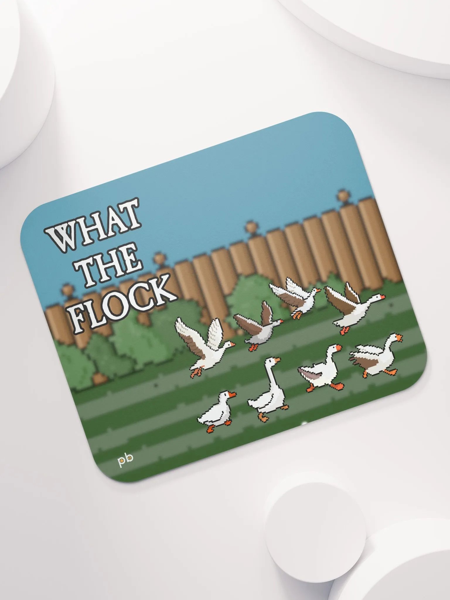 What the Flock Pixel-Art Goose Mouse Mat product image (7)