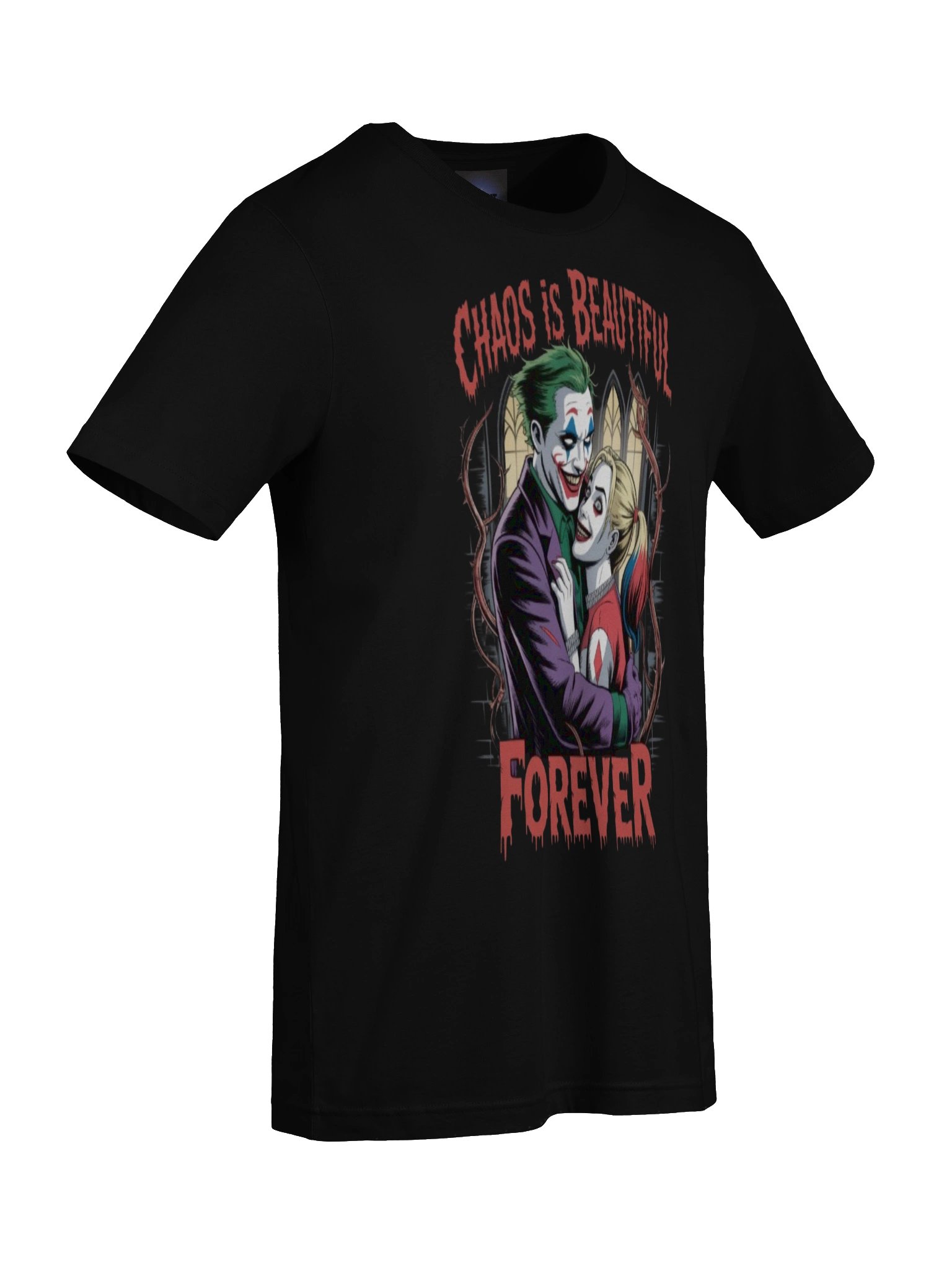 Chaos is Beautiful Forever: Joker and Harley Quinn Eternal Embrace T-Shirt product image (9)