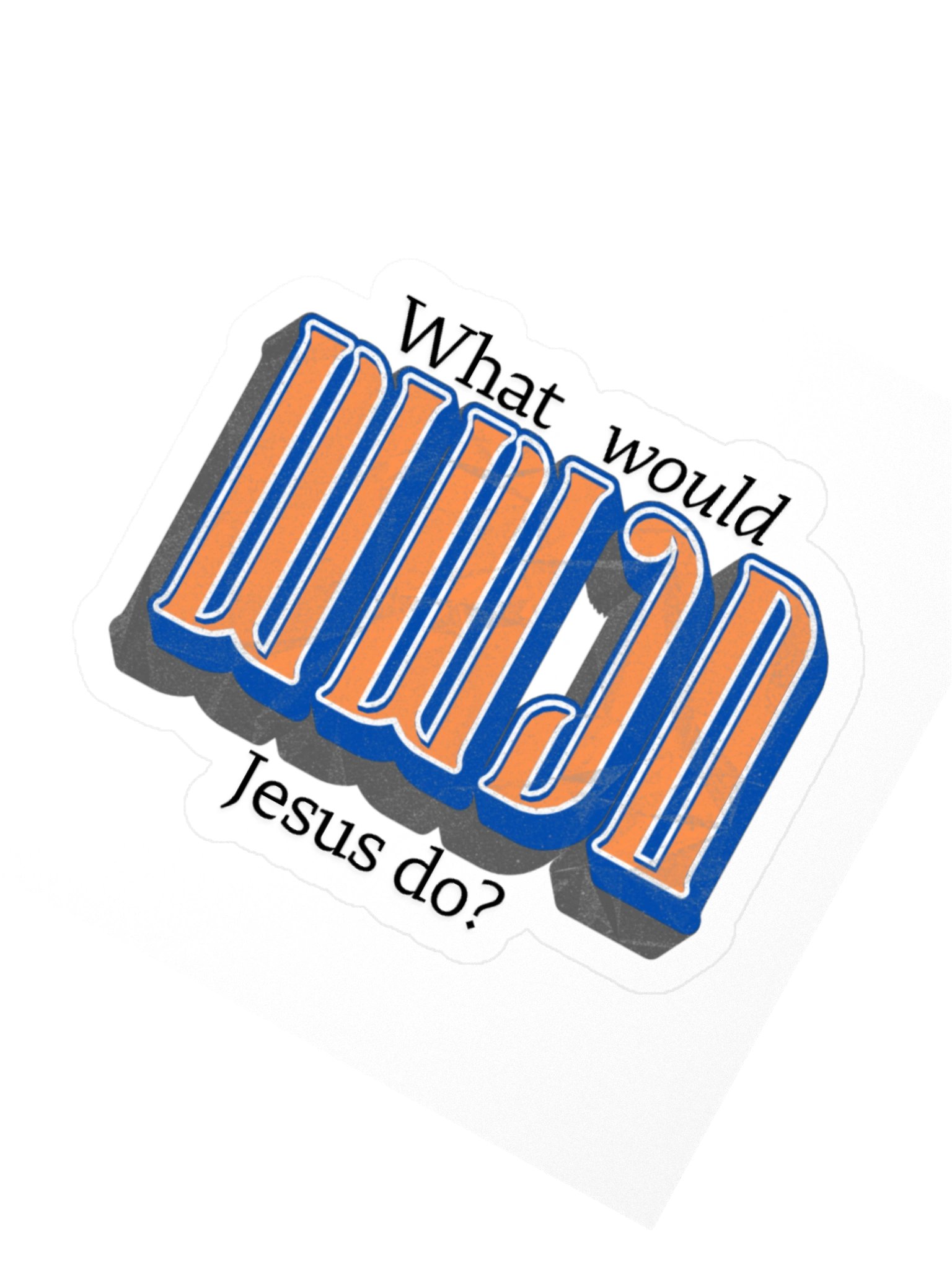 Bold Orange WWJD Logo Sticker product image (3)