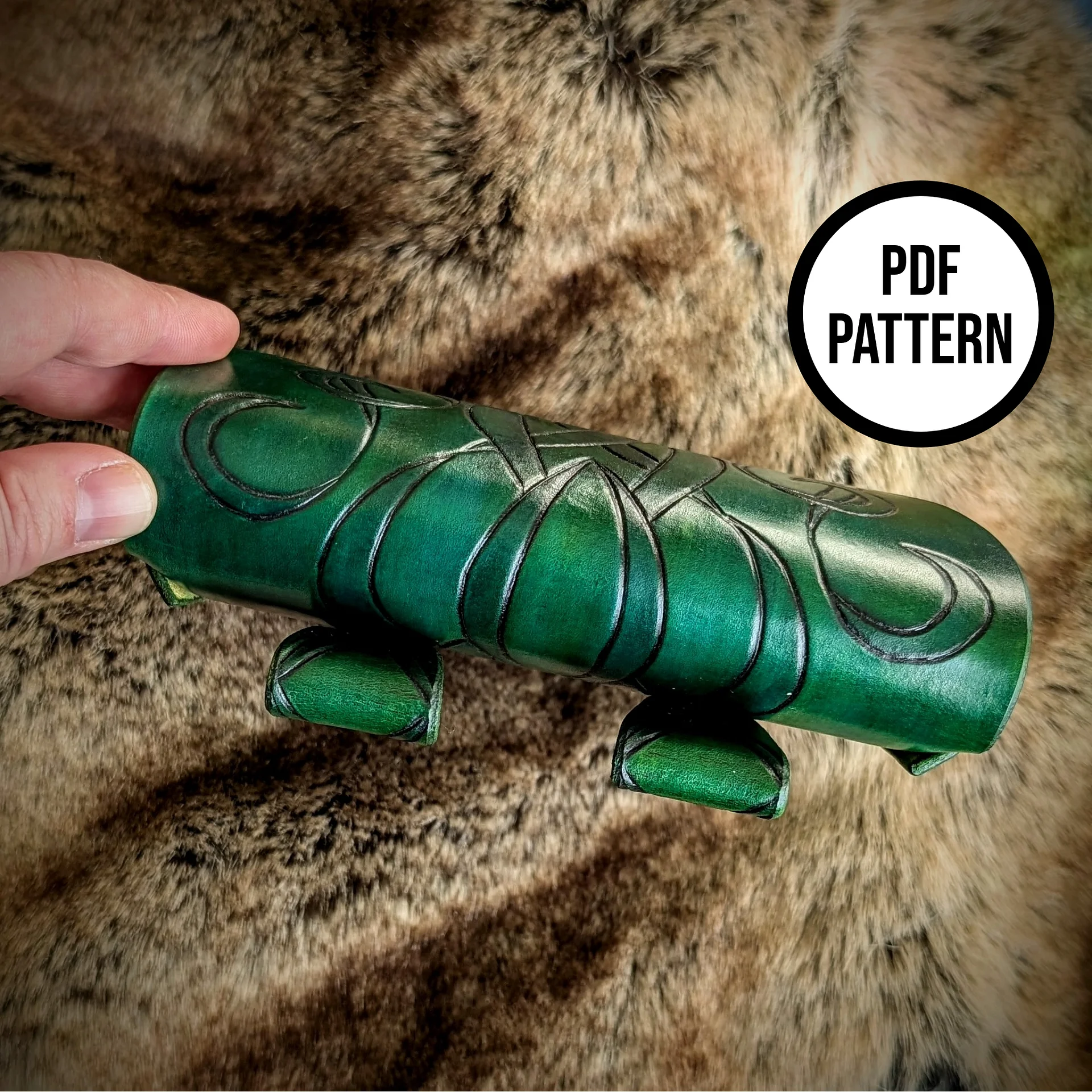 Elven Belt Pouch - PDF Pattern for Leather Craft product image (4)