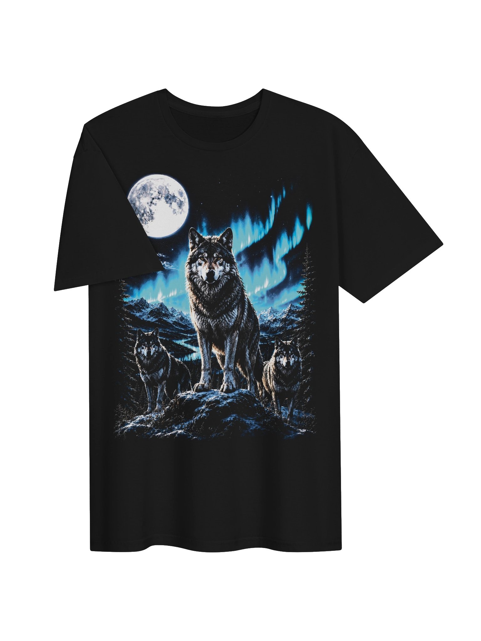 Gray Wolf Howling Moon Tshirt | Legendary Wildlife Shirt product image (2)
