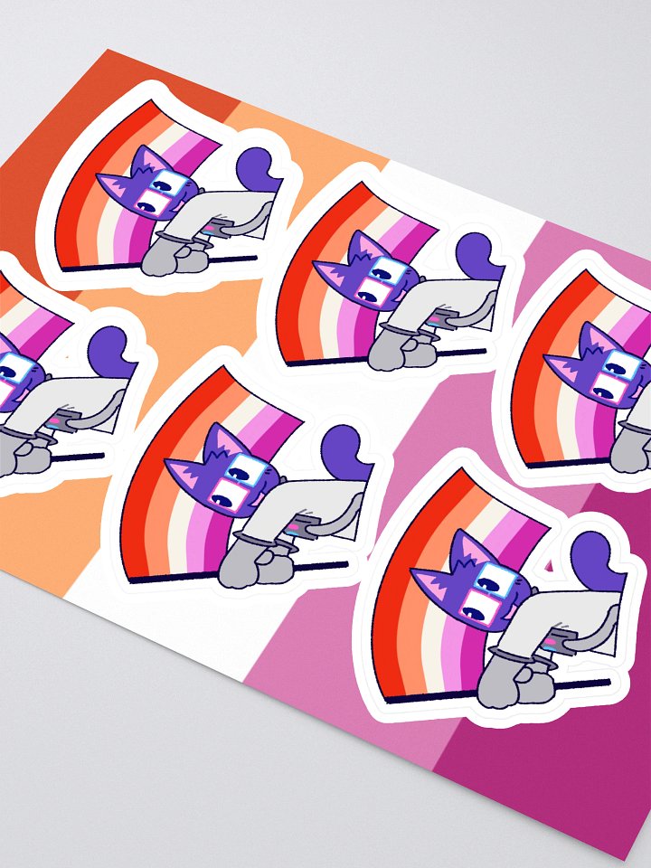 lesbian pride kaykay sticker sheet product image (2)