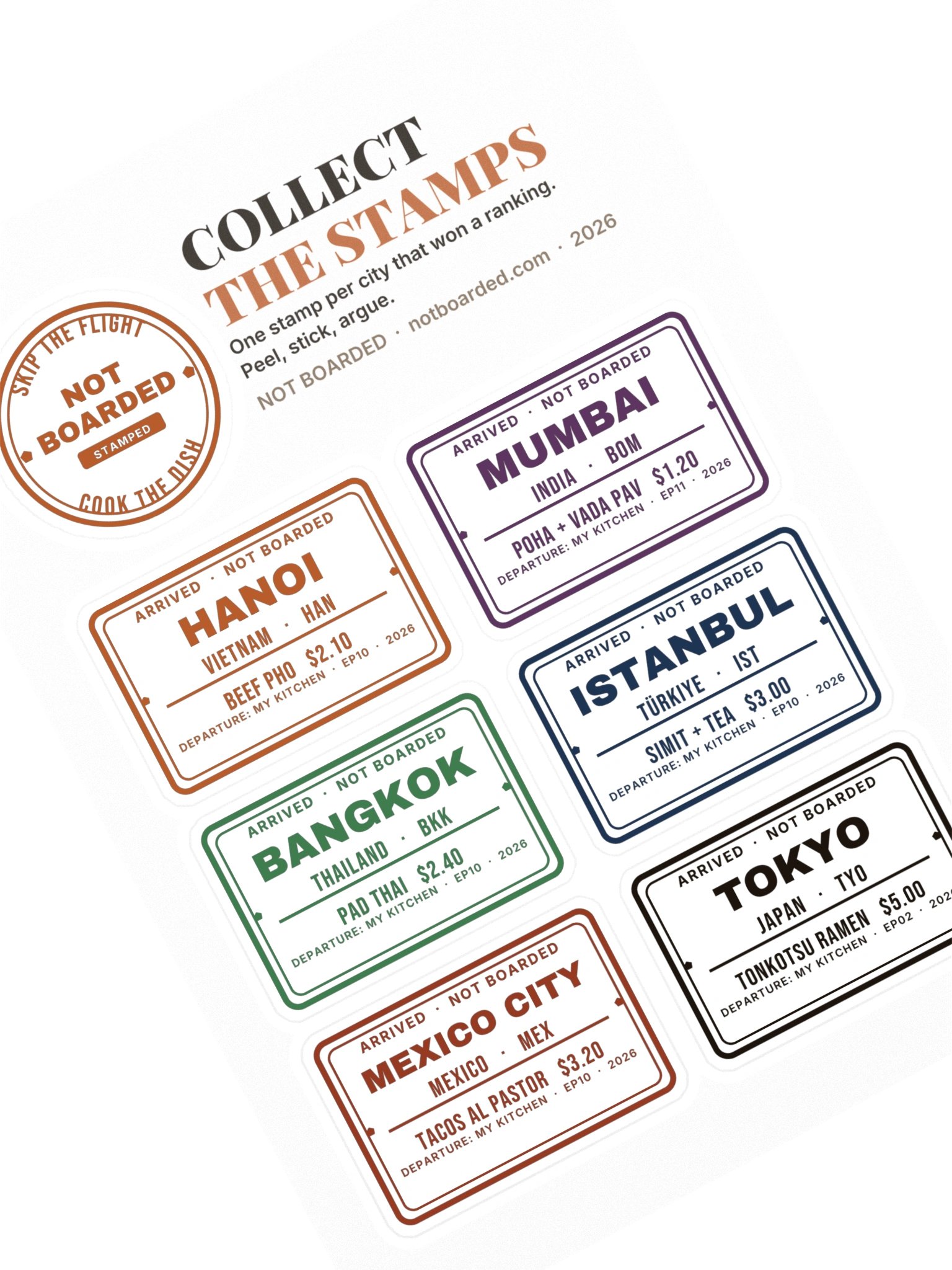 Collect the Stamps Sticker Sheet product image (1)