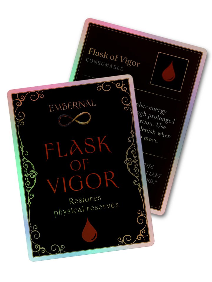Flask of Vigor - Front & Back Holographic Sticker Bundle product image (1)