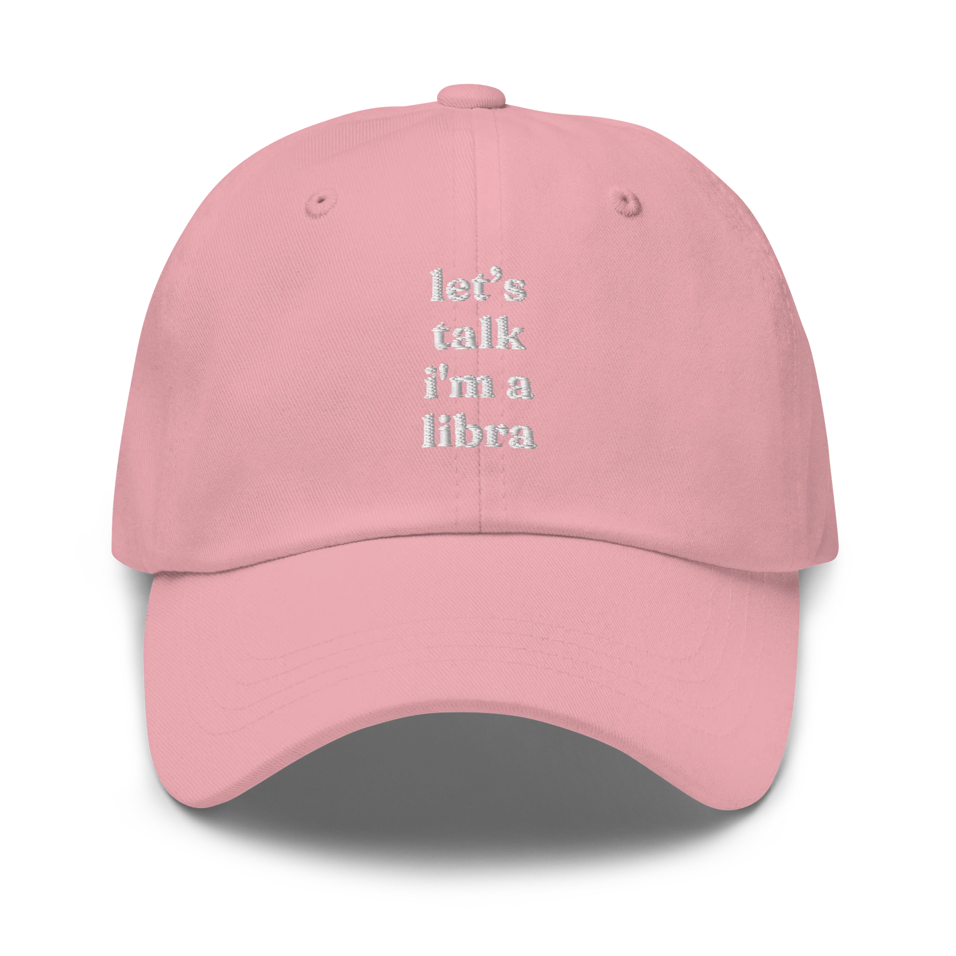 let’s talk libra embroidered cap product image (1)
