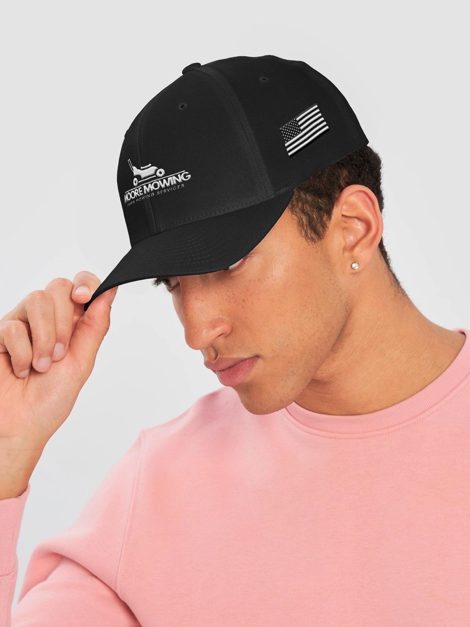 Moore Mowing Whiteout Job Hat (Flex Fit) product image (6)