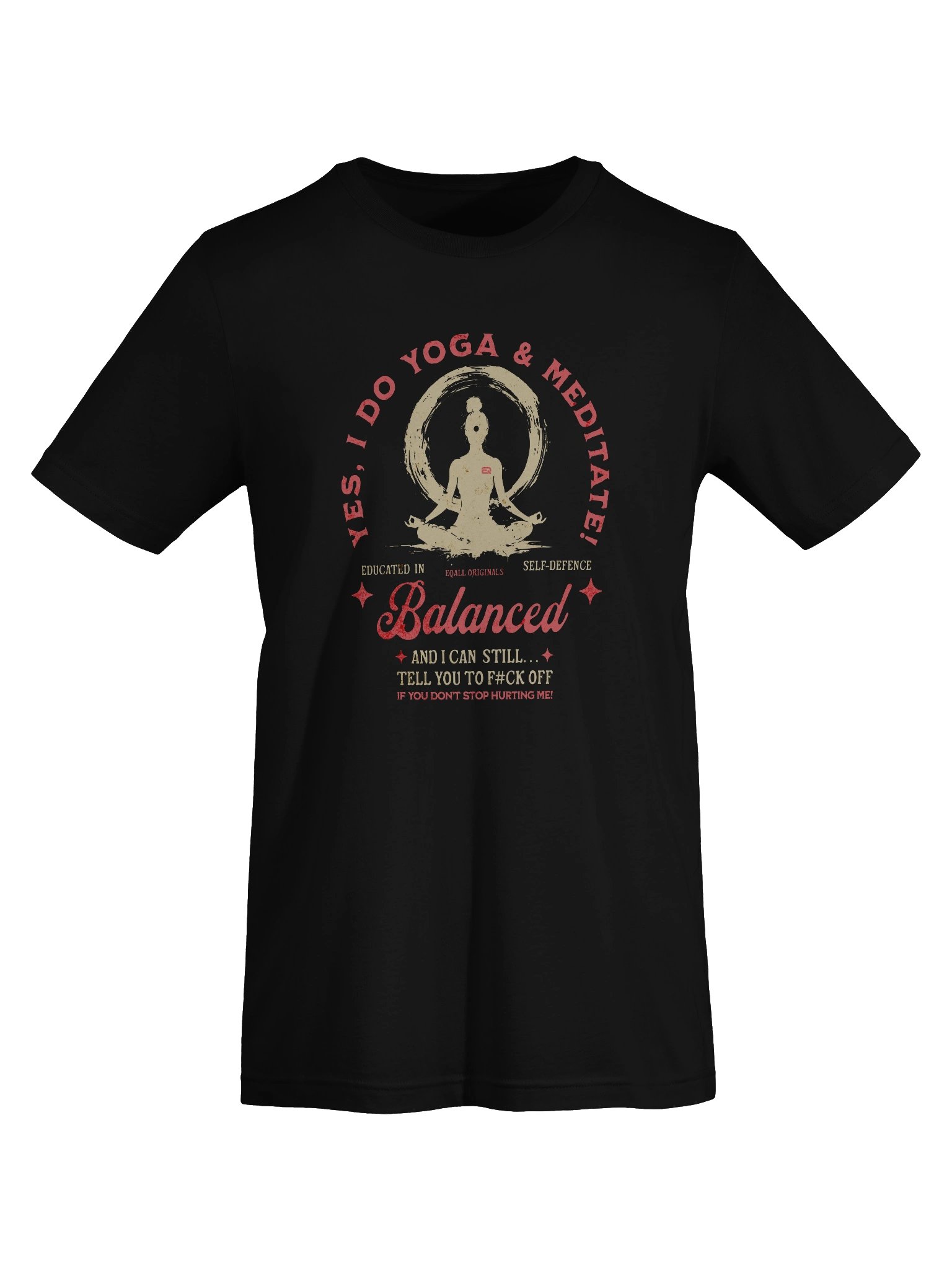 Yes I Do Yoga and Meditate_Self-Defence Bella R3CVR.i Unisex T-shirt_EQALL® Originals_Pink / Beige product image (32)