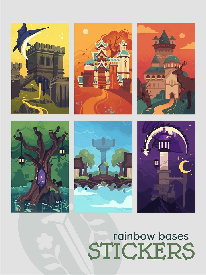 Rainbow Bases Stickers product image (1)