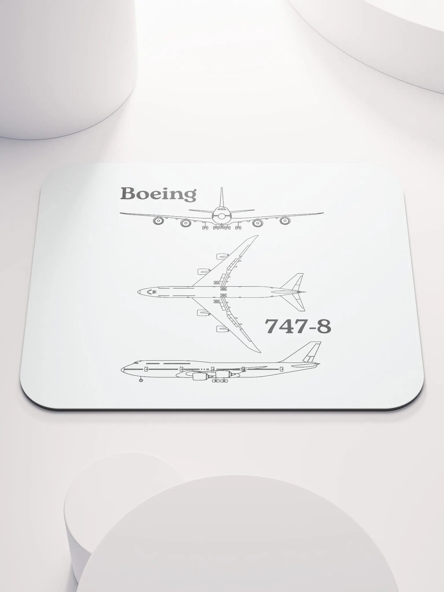 Boeing 747-8 Blueprint Mouse Pad product image (2)