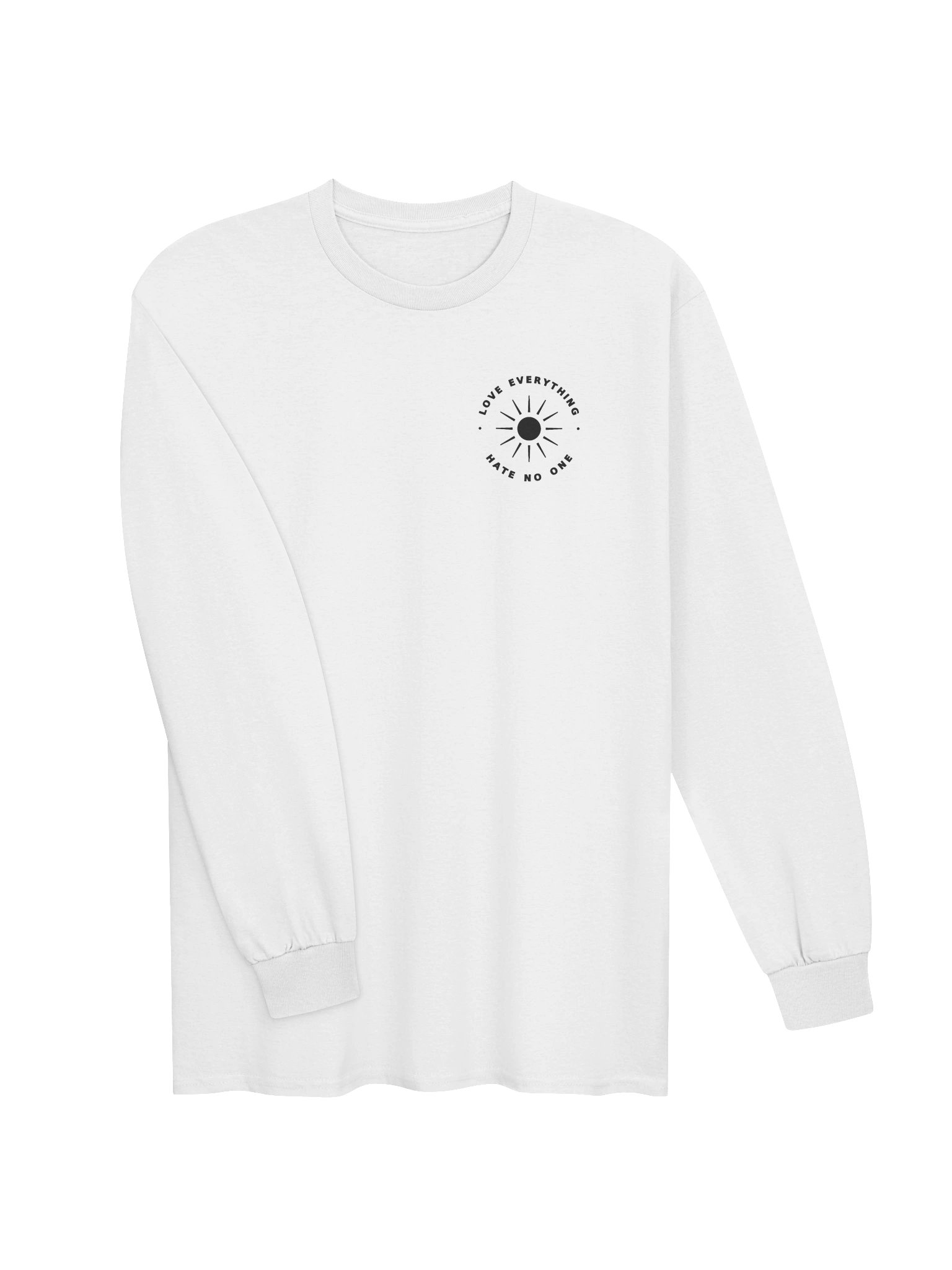 love everything, hate no one || Long Sleeve T-Shirt (White) product image (3)