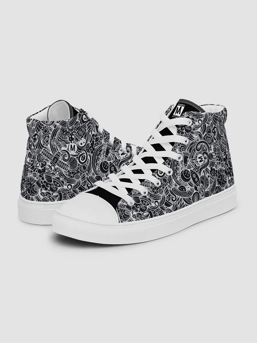 Dark Space Scribble - Men's High Tops | #MadeByMELO product image (3)