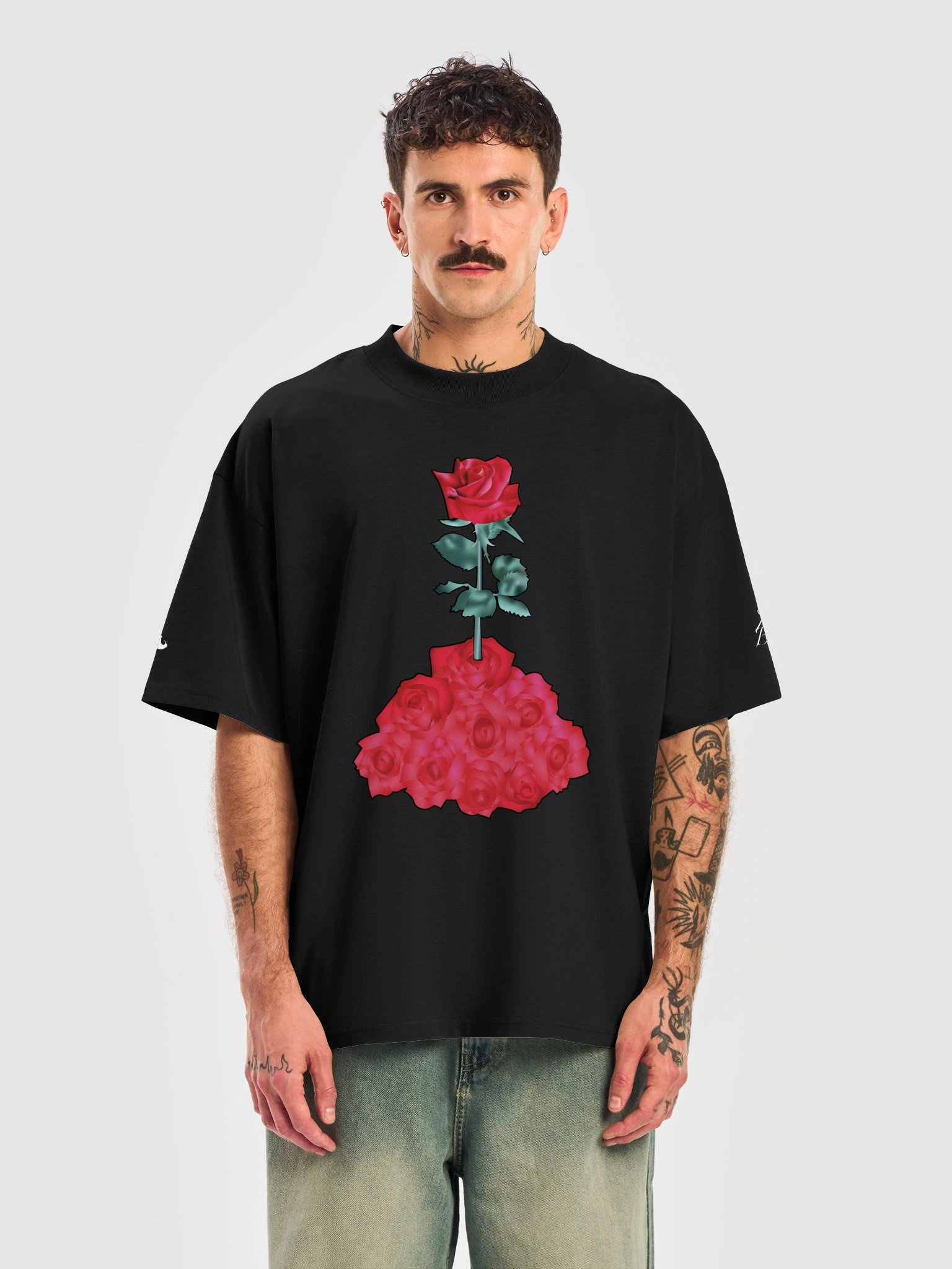 Roses In Bloom Xenon Braun Tee product image (5)
